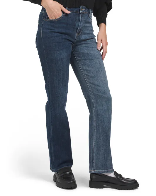 

Прямые узкие джинсы до щиколотки с высокой посадкой Risen, индиго