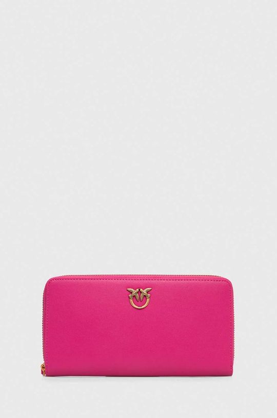 Кожаный кошелек Pinko, розовый кожаный кошелек pinko розовый