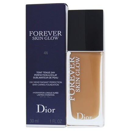 

Dior Forever Skin Glow Foundation SPF 35 4N Нейтральный/Сияние, 1 жидкая унция, Синий