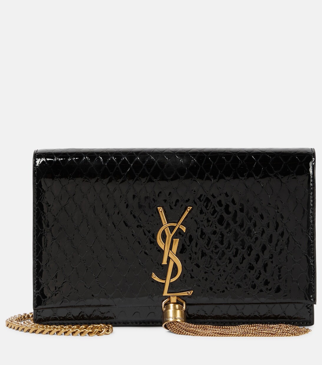 

Kate Маленькая кожаная сумка через плечо Saint Laurent, черный
