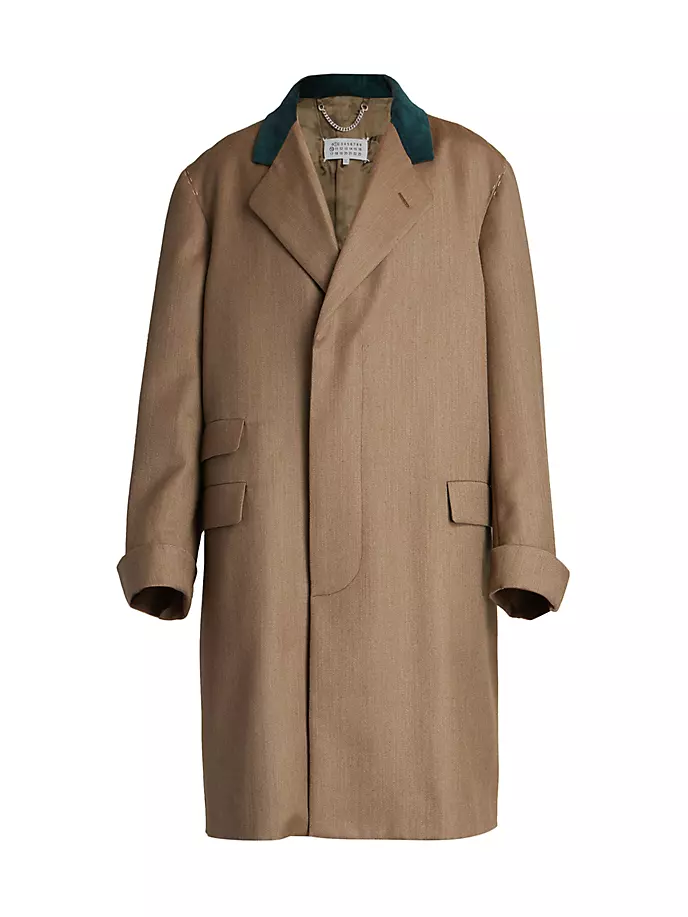 

Шерстяное пальто Maison Margiela, цвет bronze