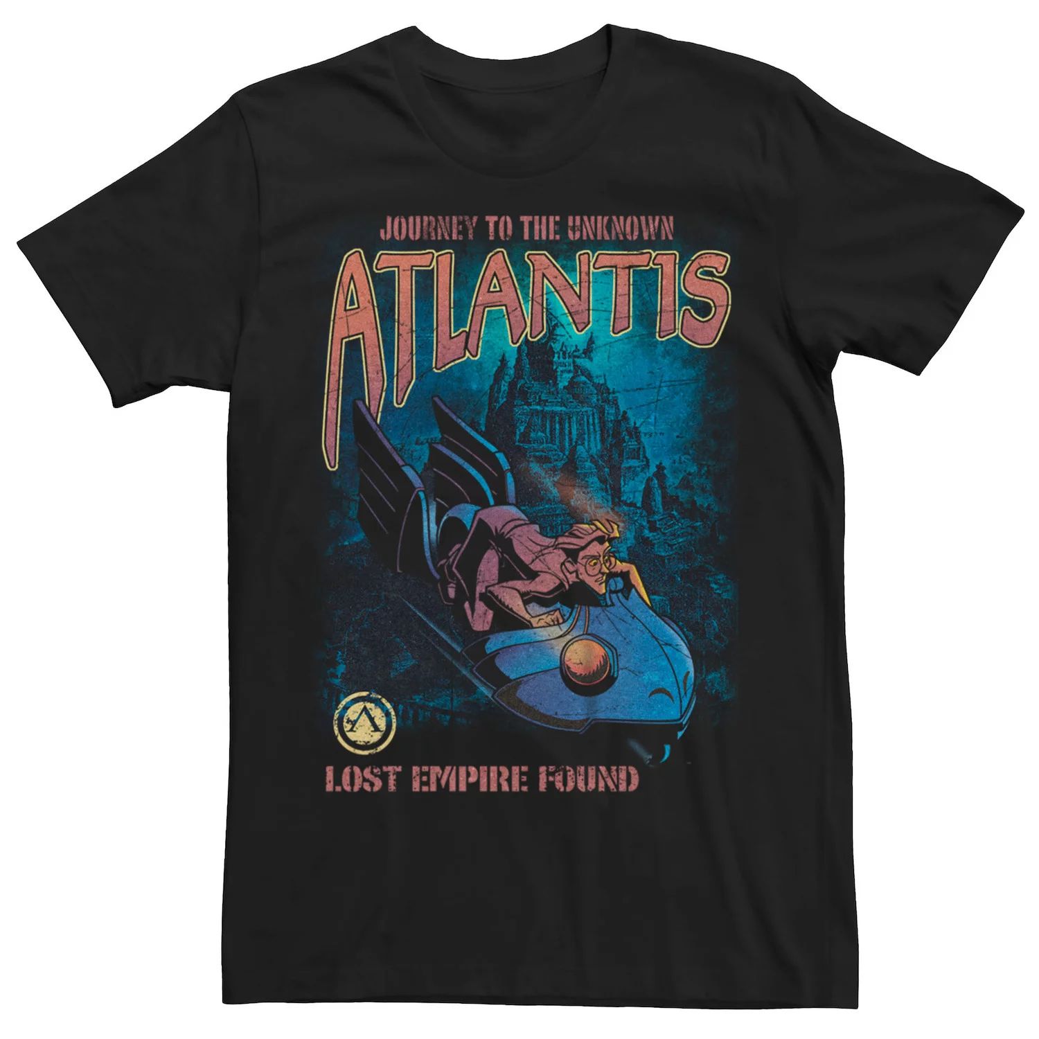 Мужская футболка Disney Atlantis Journey To The Unknown Licensed Character the journey to atlantis