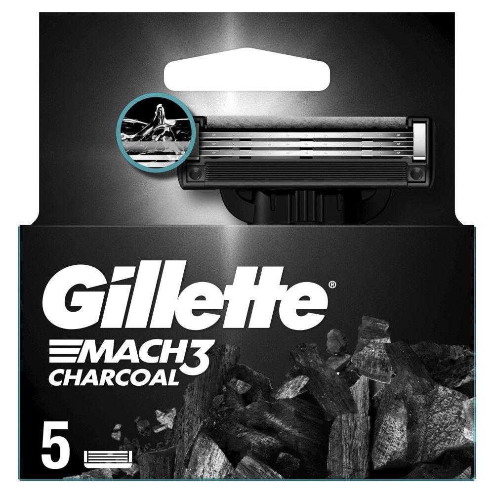 Бритвенные картриджи Gillette Mach3 Charcoal, 5 шт