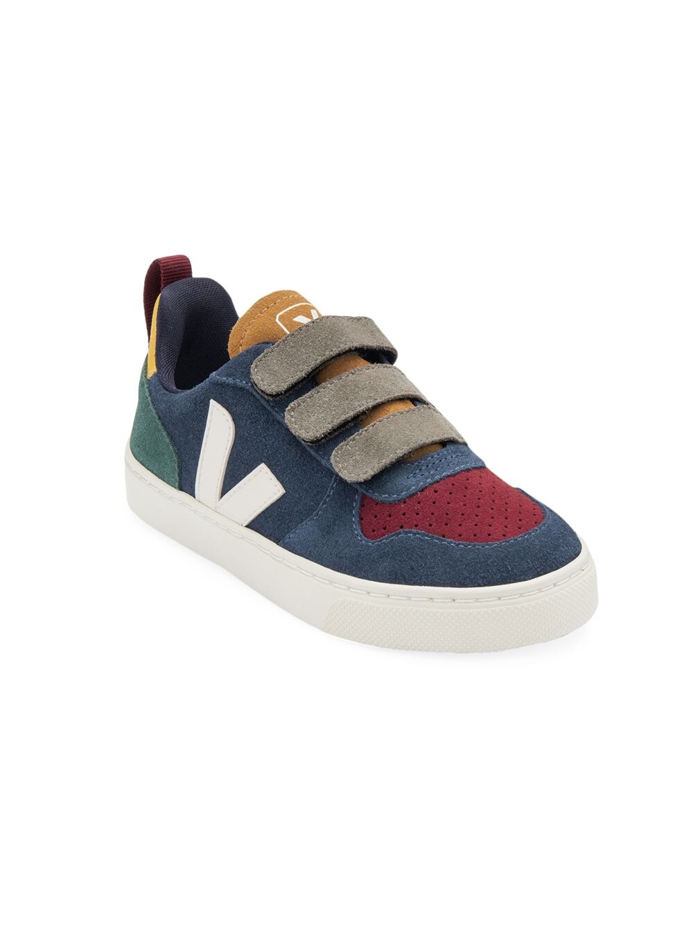 

Замшевые кроссовки Little Kid's & Kid's Small V-10 с цветными блоками Veja, разноцветный
