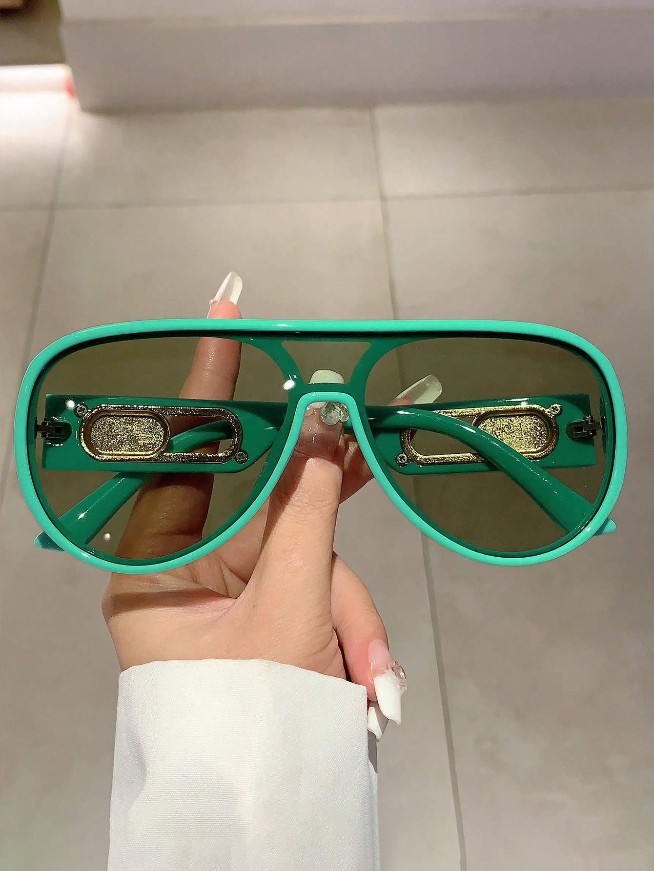 цена 1 шт. Новые женские солнцезащитные очки большого размера с полной оправой