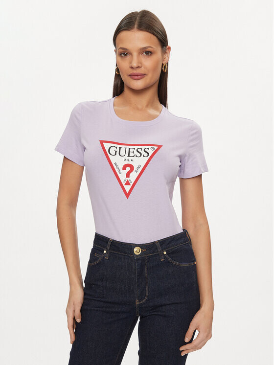 

Футболка узкого кроя Guess, фиолетовый