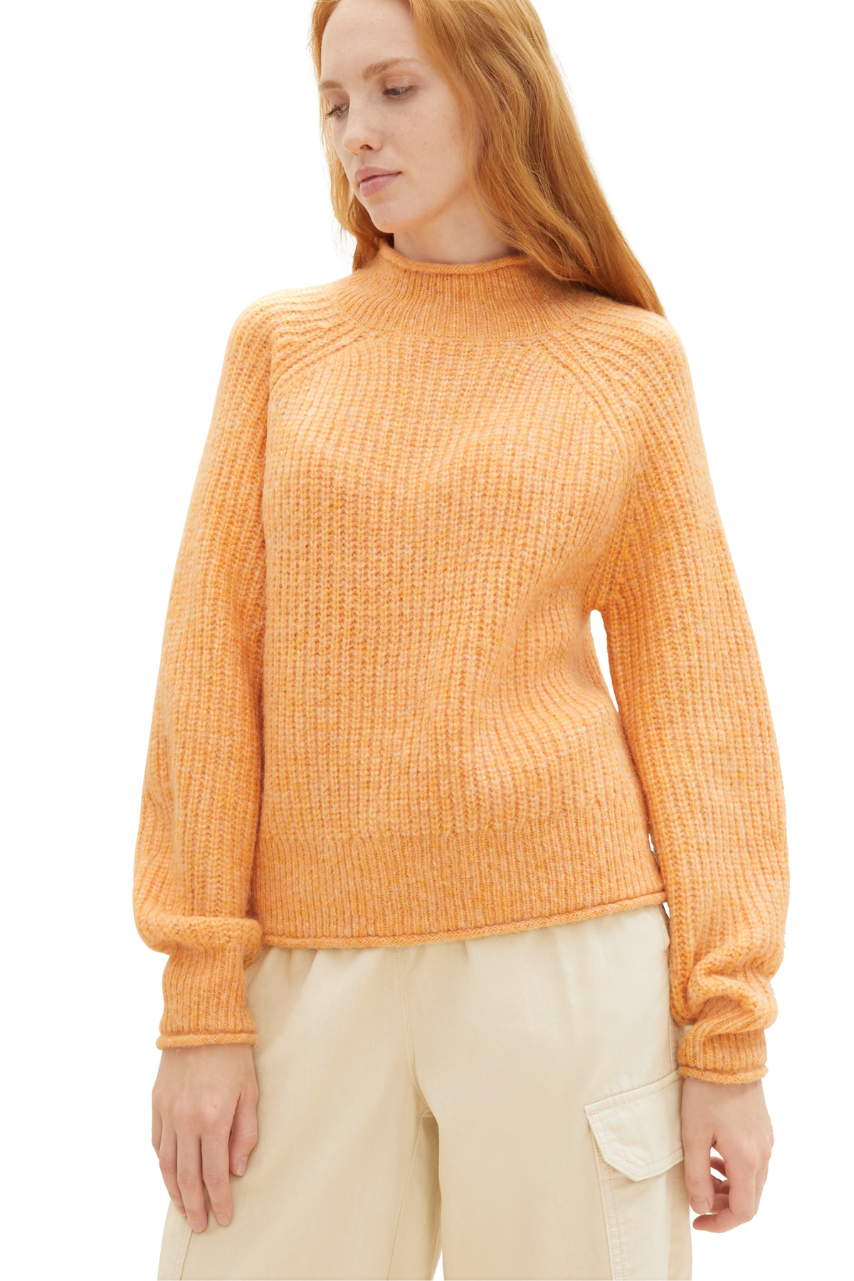 Свитер - оранжевый - стандартного кроя Tom Tailor Denim, оранжевый свитер оранжевый стандартного кроя tom tailor denim оранжевый