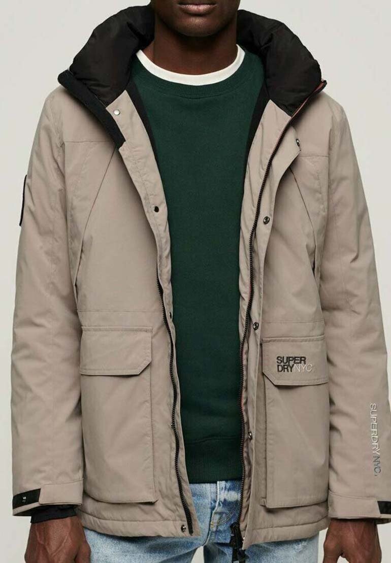 

Зимнее пальто CITY HOODED Superdry, бежевый