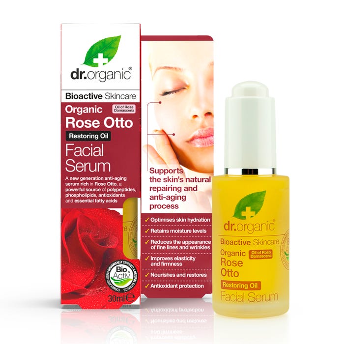 Rose Otto Натуральная антивозрастная сыворотка для лица 30 мл Dr. Organic