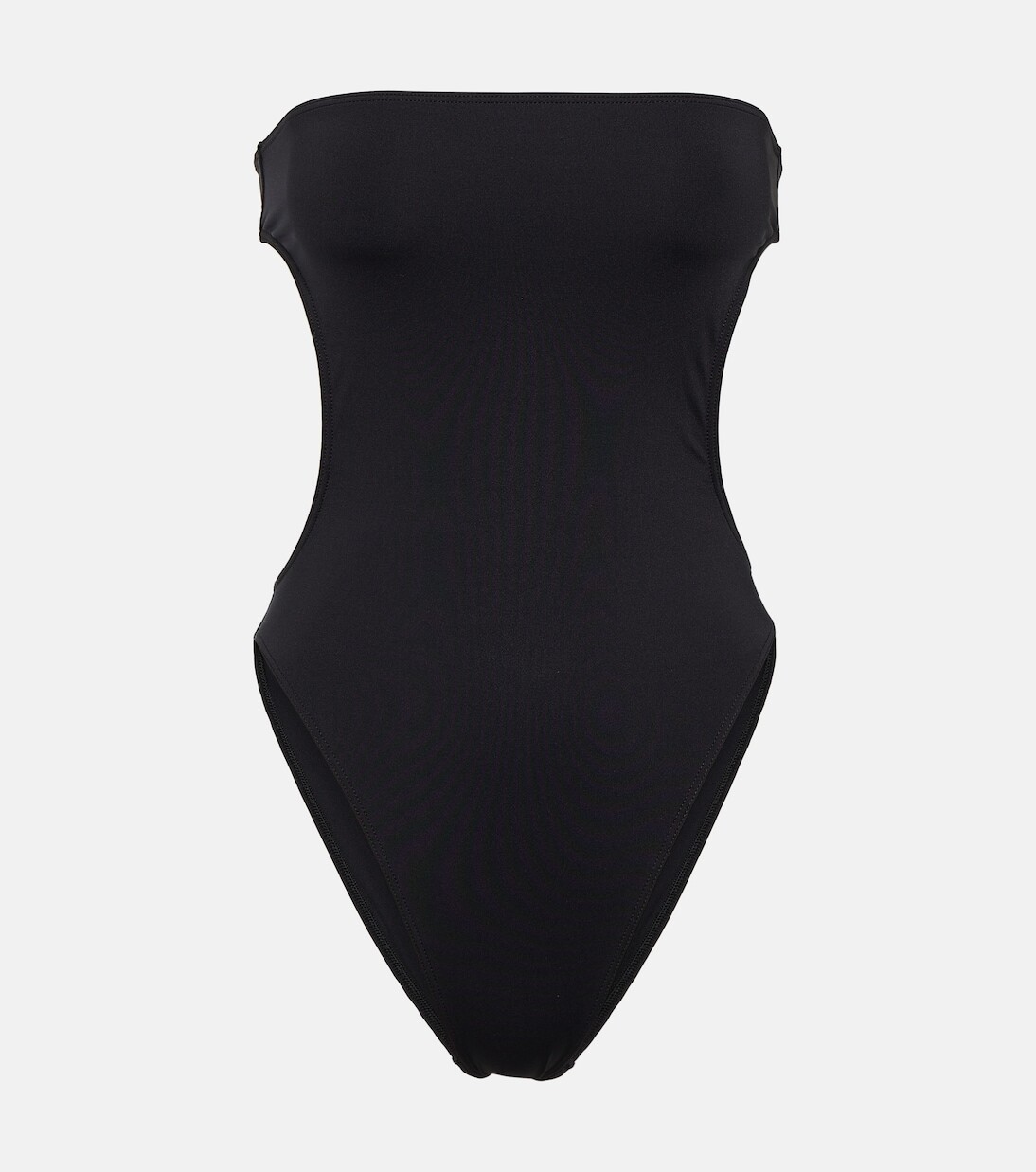 

Купальник без бретелек с вырезом Saint Laurent, черный