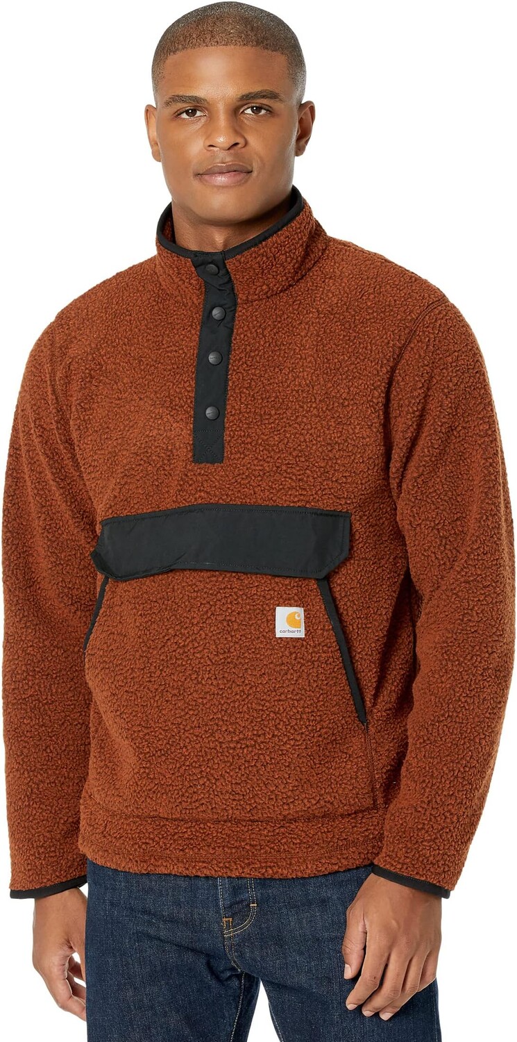 

Куртка Relaxed Fit Fleece Pullover Carhartt, цвет Burnt Sienna/Black Heather