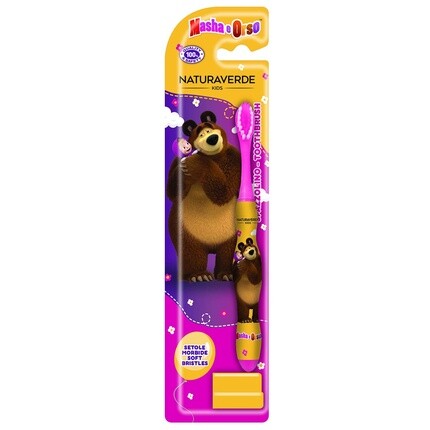 

Детская зубная щетка с мягкой щетиной Mascha & Bear для детей, Naturaverde