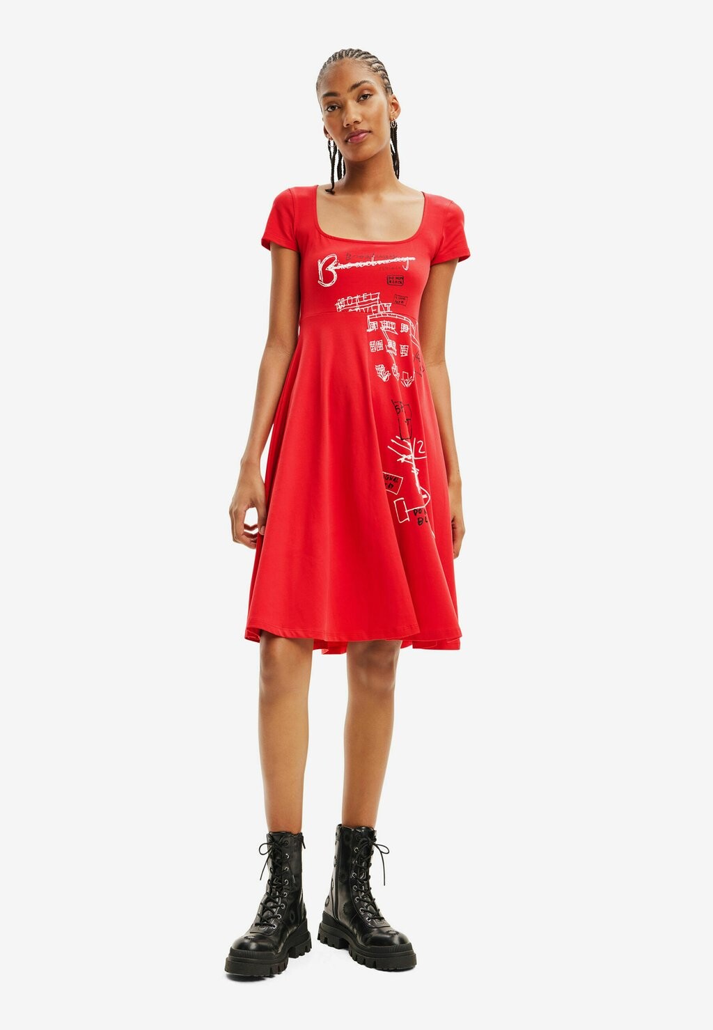 

Платье из джерси Desigual, красный