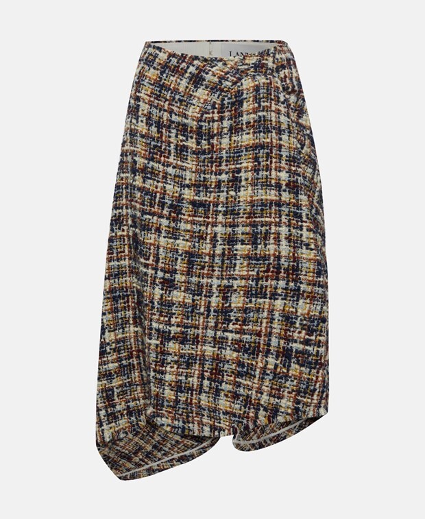 

Шерстяная юбка Lanvin, белый