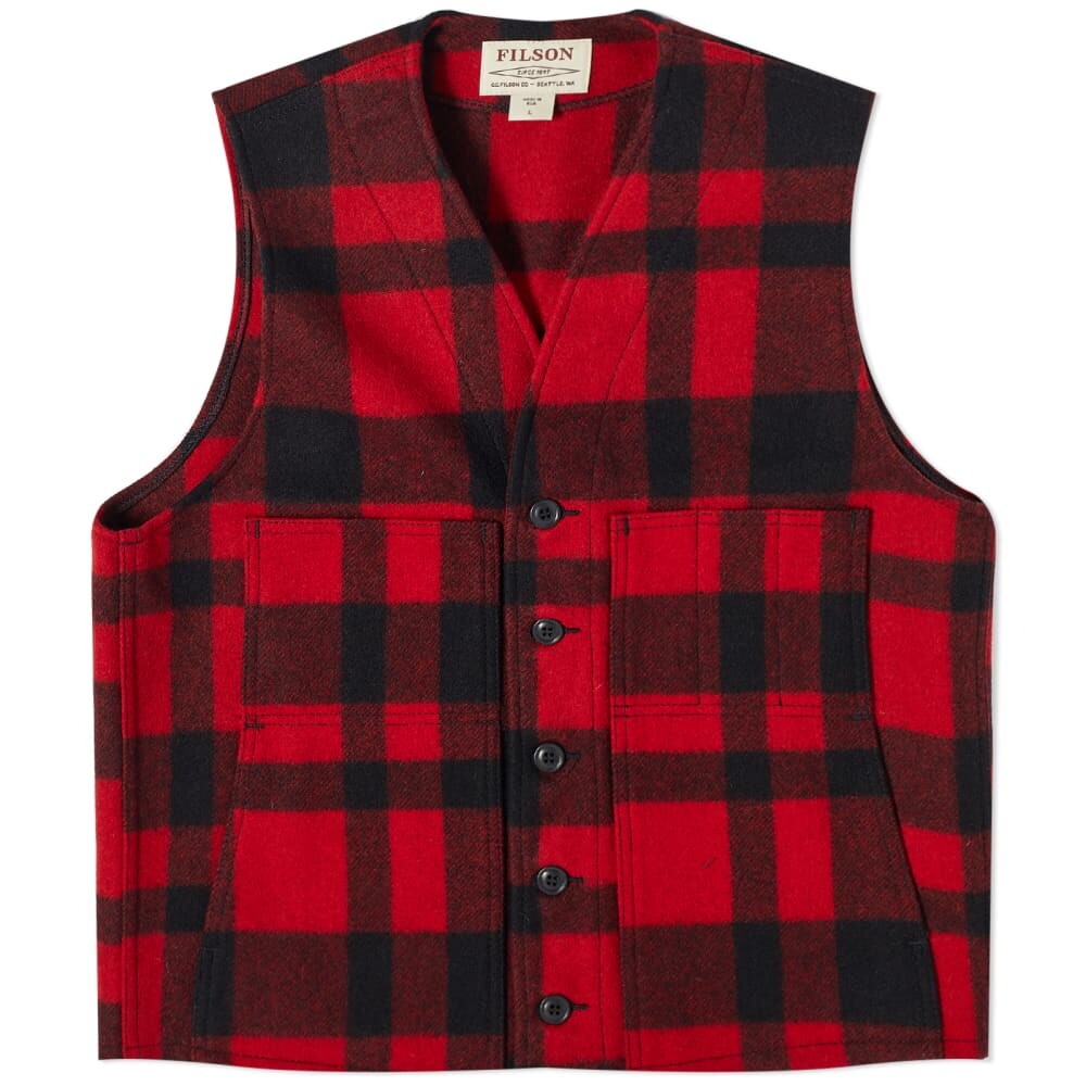 

Шерстяной жилет Filson Mackinaw, черный