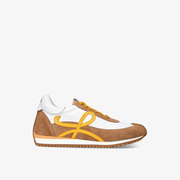 

Кроссовки flow runner из кожи и ракушек с монограммой Loewe, желтый
