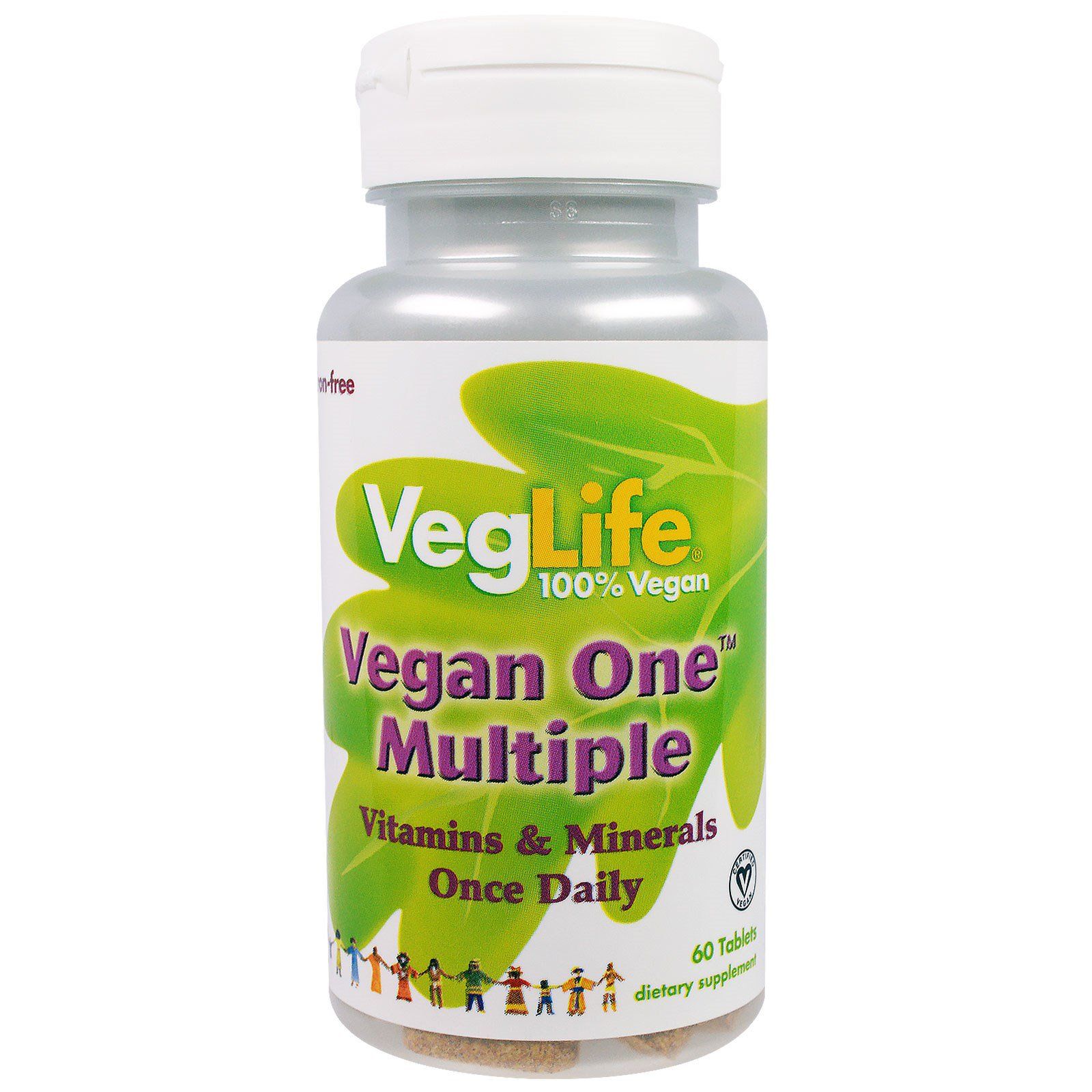 VegLife Vegan One мультивитамины растительного происхождения без железа 60 таблеток