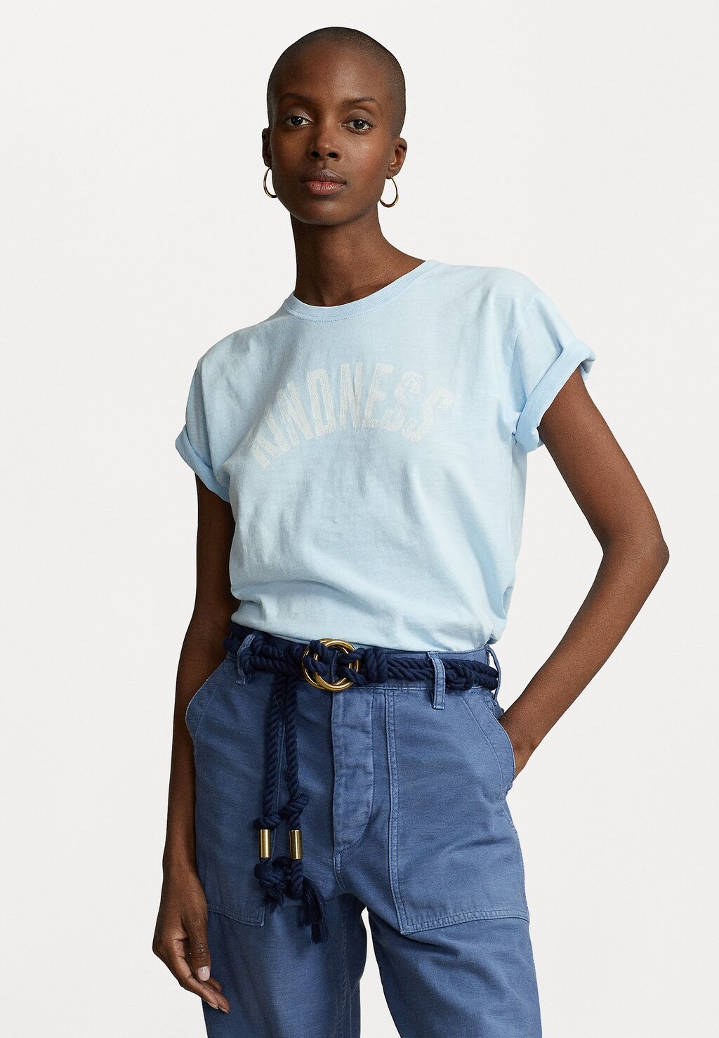 

Футболка с принтом Polo Ralph Lauren, синий