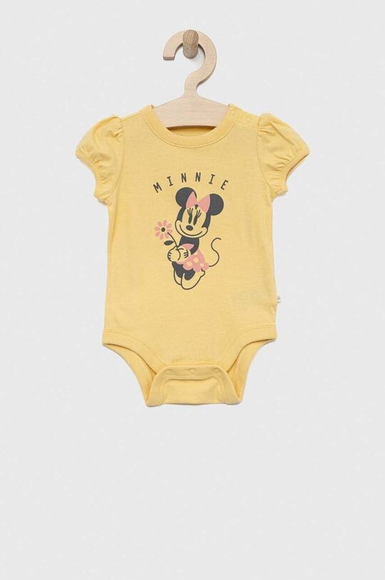 

Хлопковое детское боди GAP x Disney, желтый