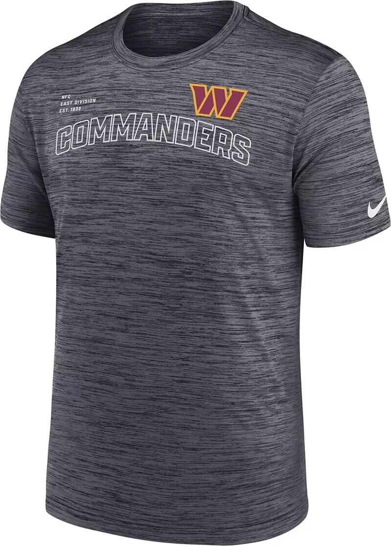 

Черная мужская футболка Nike Washington Commanders Velocity Arch