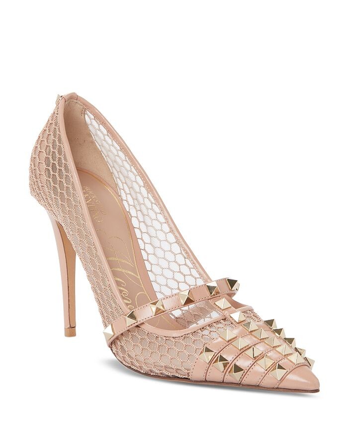 

Женские сетчатые туфли-лодочки Rockstud Cap Toe Valentino Garavani