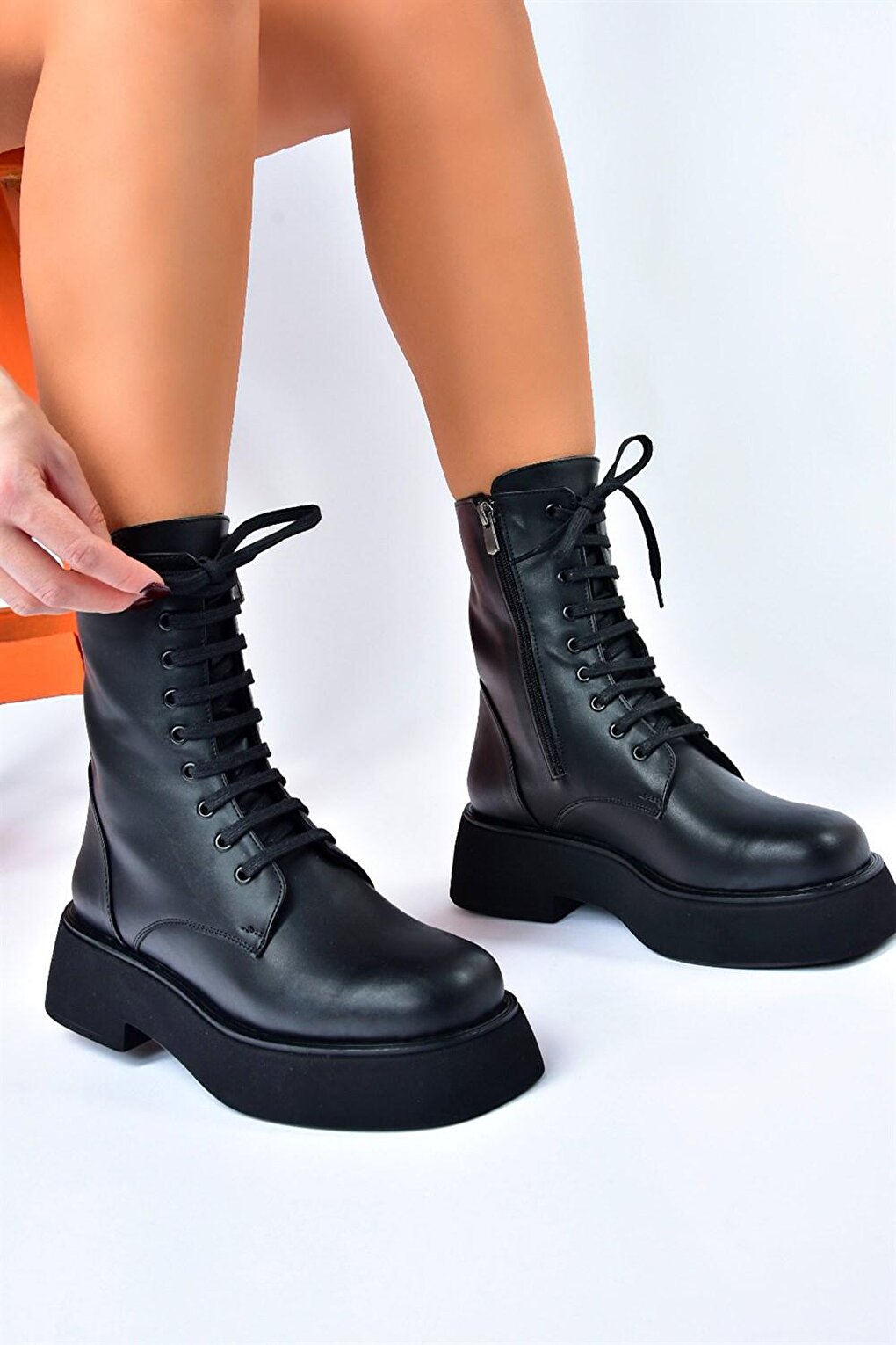 L6101301 Черные женские ботинки Fox Shoes