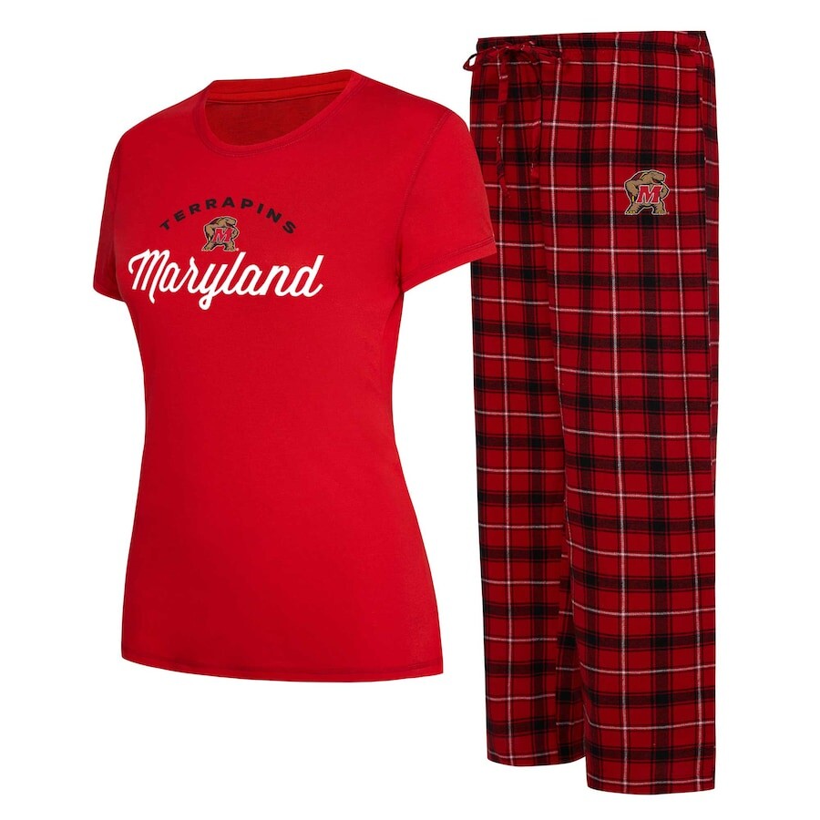 

Пижамный комплект Concepts Sport Maryland Terrapins, красный