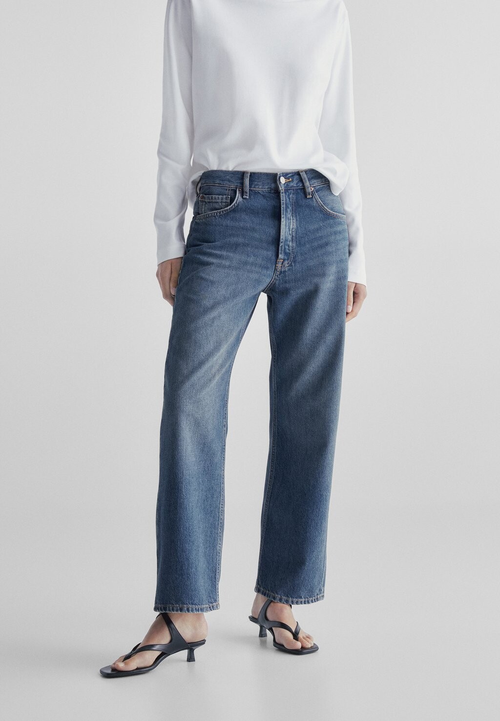 

Джинсы прямого кроя Massimo Dutti, темно-синий