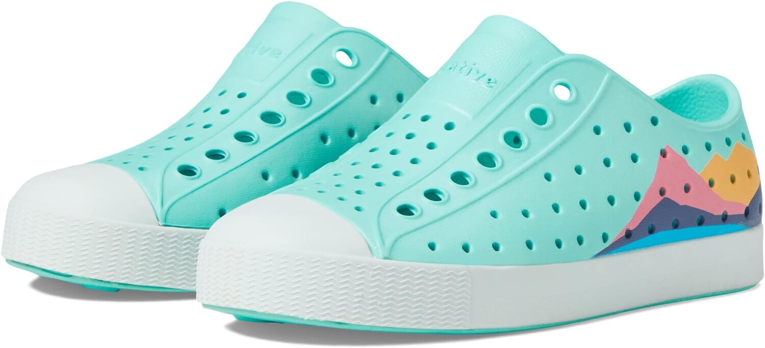 

Кроссовки Jefferson Block Native Shoes Kids, цвет Hydrangea Blue/Coastal Blue/Regatta Mountain Block