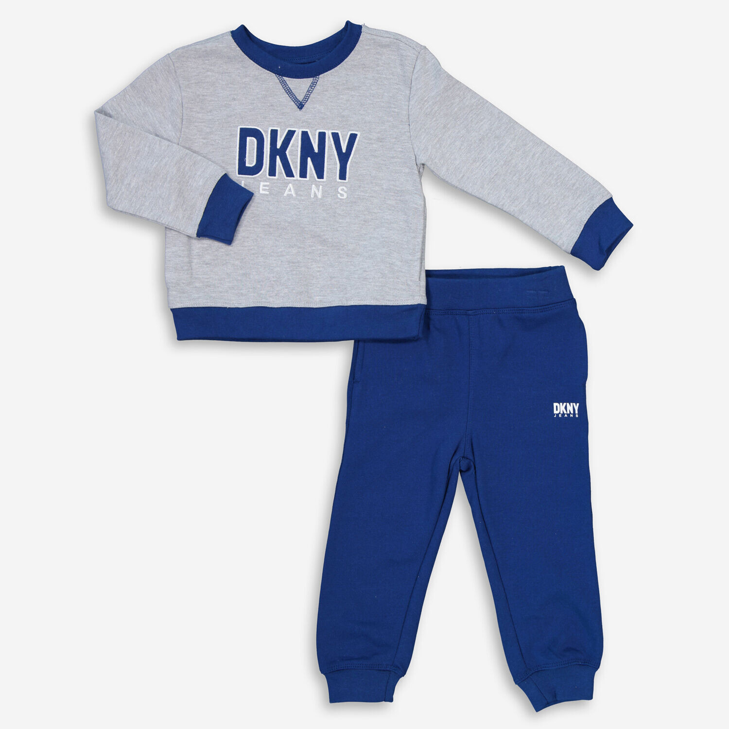 

Комплект из двух предметов: синие спортивные штаны и серая толстовка DKNY Jeans