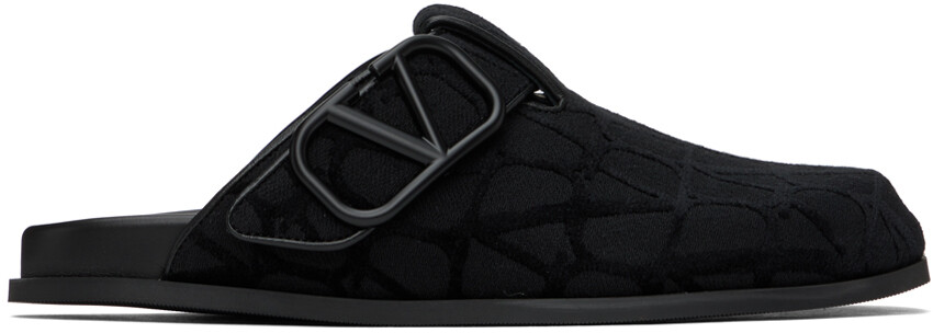 

Черные лоферы Toile Iconographe Valentino Garavani, Черный