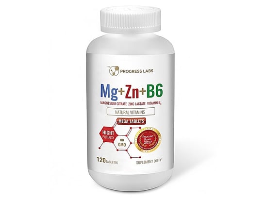 Progress Labs, Mg+Zn+Вит В6, 120 таблеток
