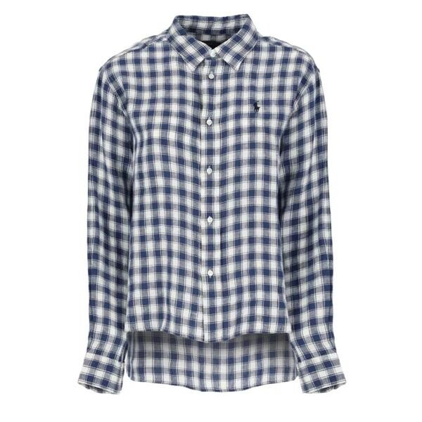 

Футболка linen shirt with pony Polo Ralph Lauren, синий