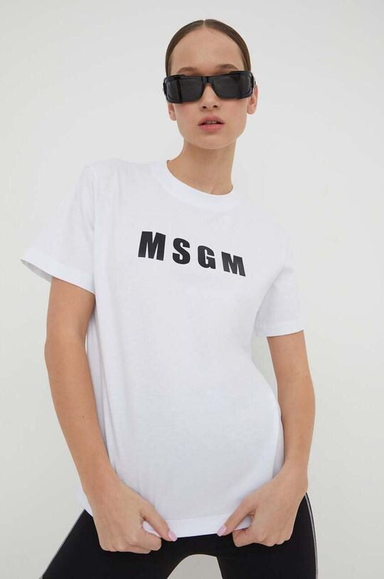 

Хлопковая футболка MSGM, белый
