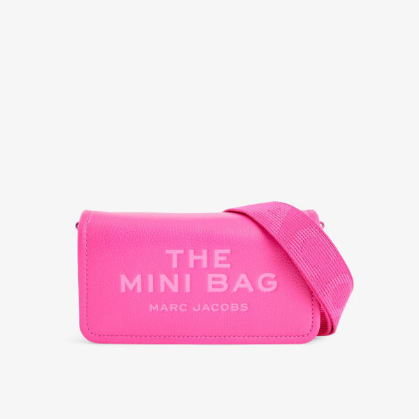 

Миниатюрная кожаная сумка через плечо Marc Jacobs, розовый