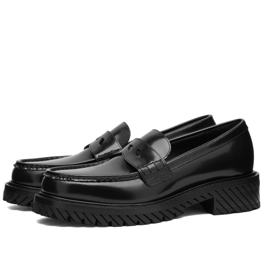 

Off-White Ботинки-лоферы в стиле милитари, черный