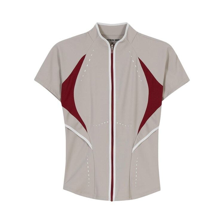 

Топ Hyein Seo Slashed Zip Top, бежевый