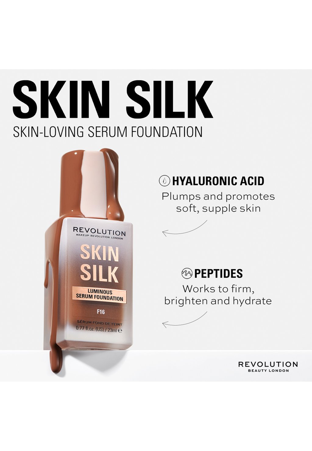 Тональный крем Revolution Skin Silk Serum Foundation Makeup Revolution,  цвет f2