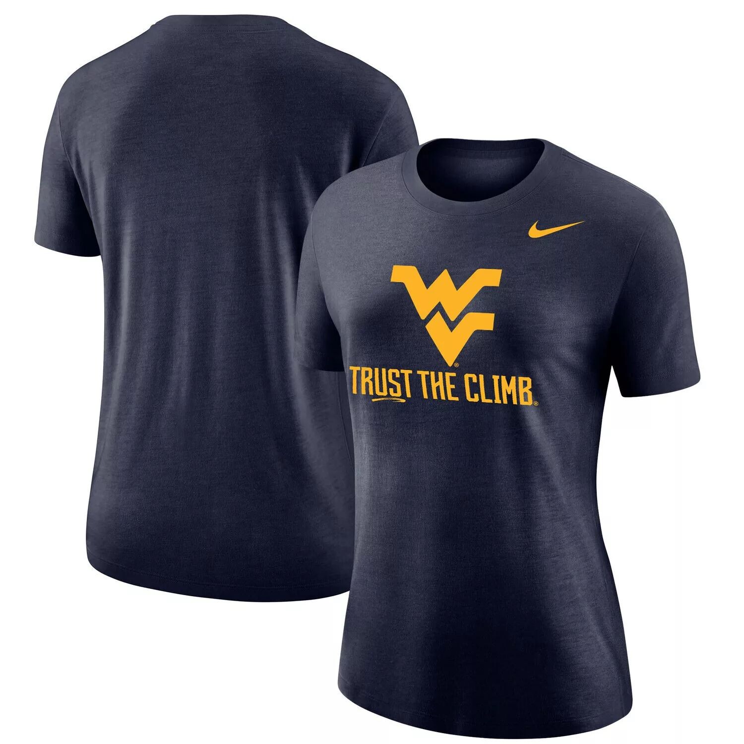 

Женская темно-синяя футболка Nike West Virginia Mountaineers Trust the Climb Varsity Nike, Синий