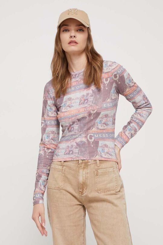

Рубашка с длинным рукавом Guess Originals, фиолетовый