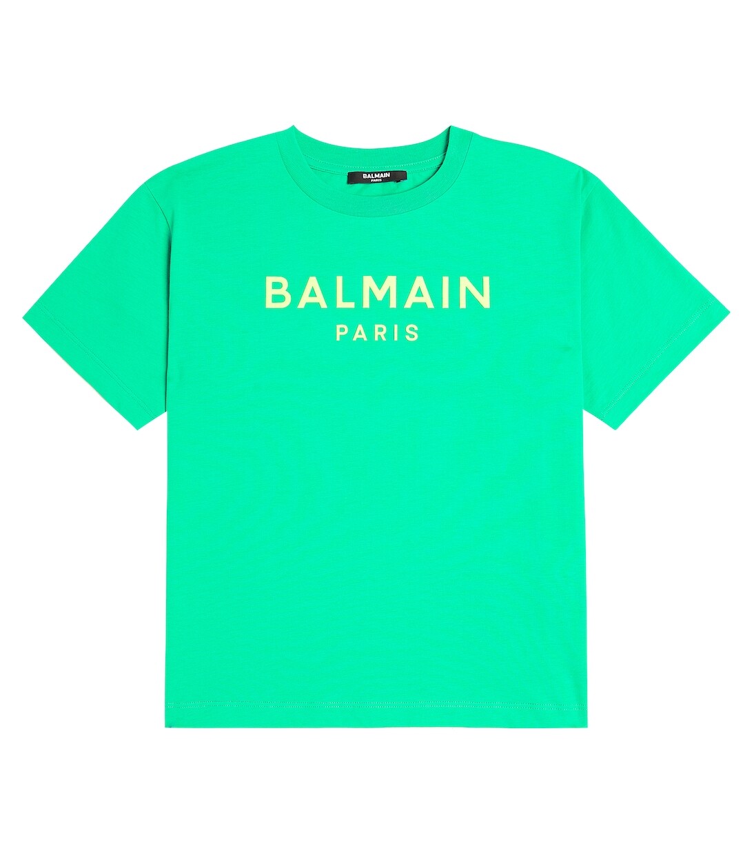 

Футболка из хлопкового джерси с логотипом Balmain, зеленый