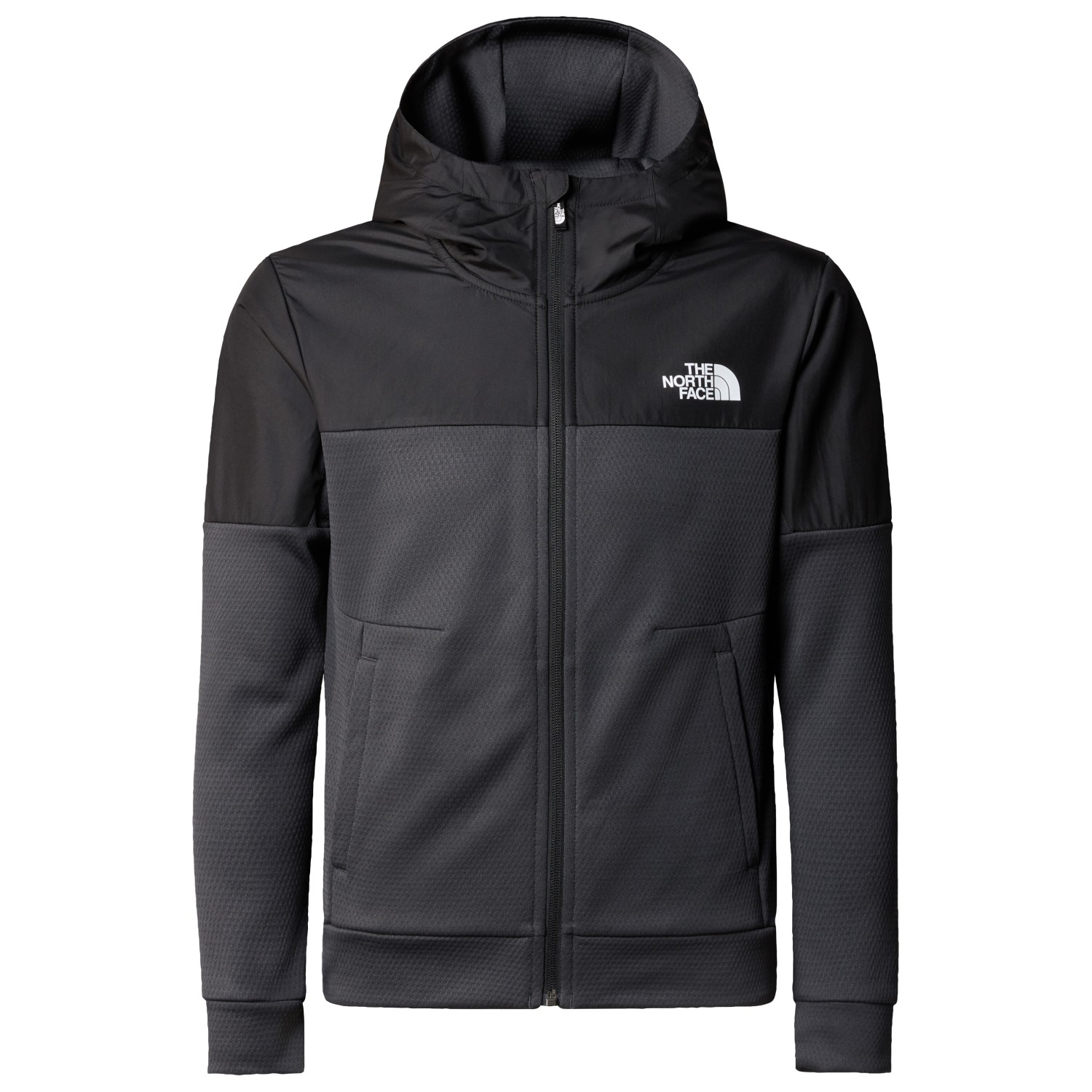 цена Флисовая жилетка The North Face Boy's Mountain Athletics Full Zip, цвет Asphalt Grey/TNF Black