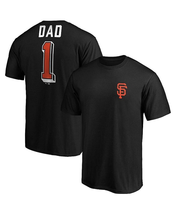 

Мужская черная футболка с логотипом San Francisco Giants Number One Dad Team Fanatics, черный