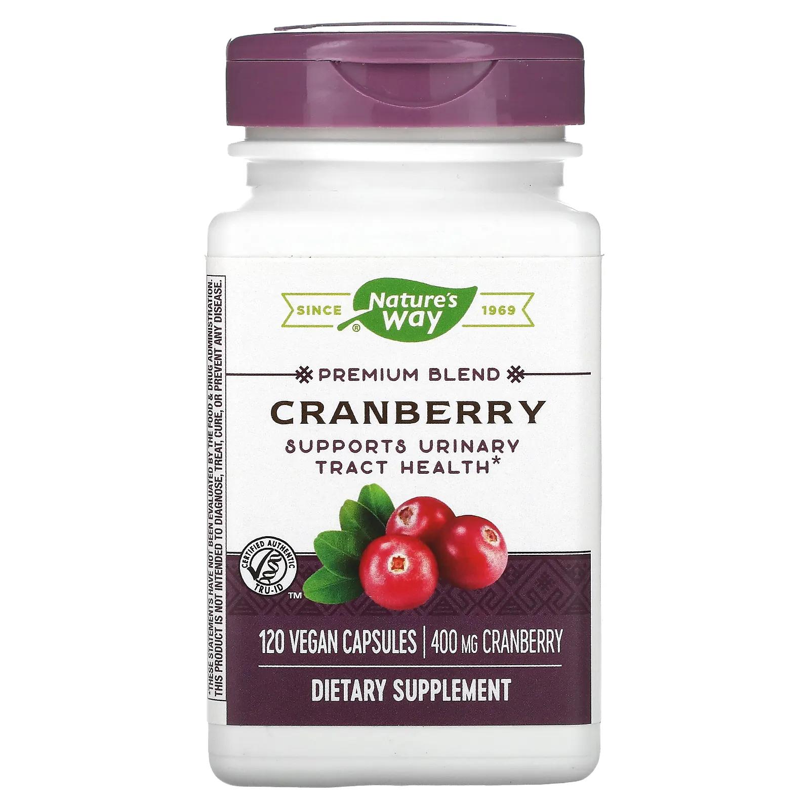 Nature's Way Cranberry Standardized 120 Vegetarian Capsules valerian extract standardized 60 vegetarian capsules