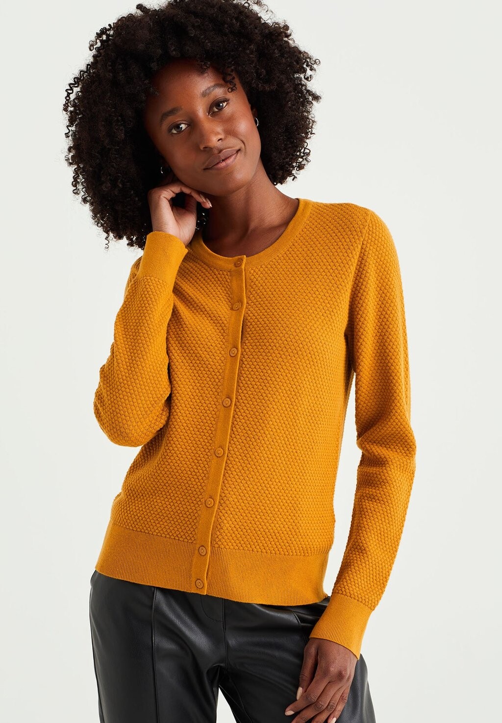 

Кардиган WE Fashion, желтый