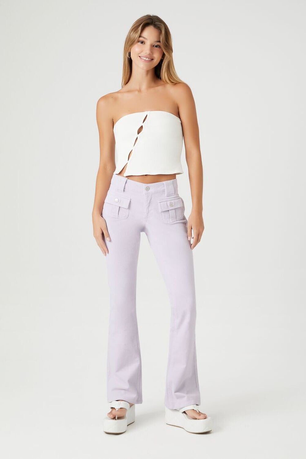 

Вельветовые расклешенные брюки Forever 21