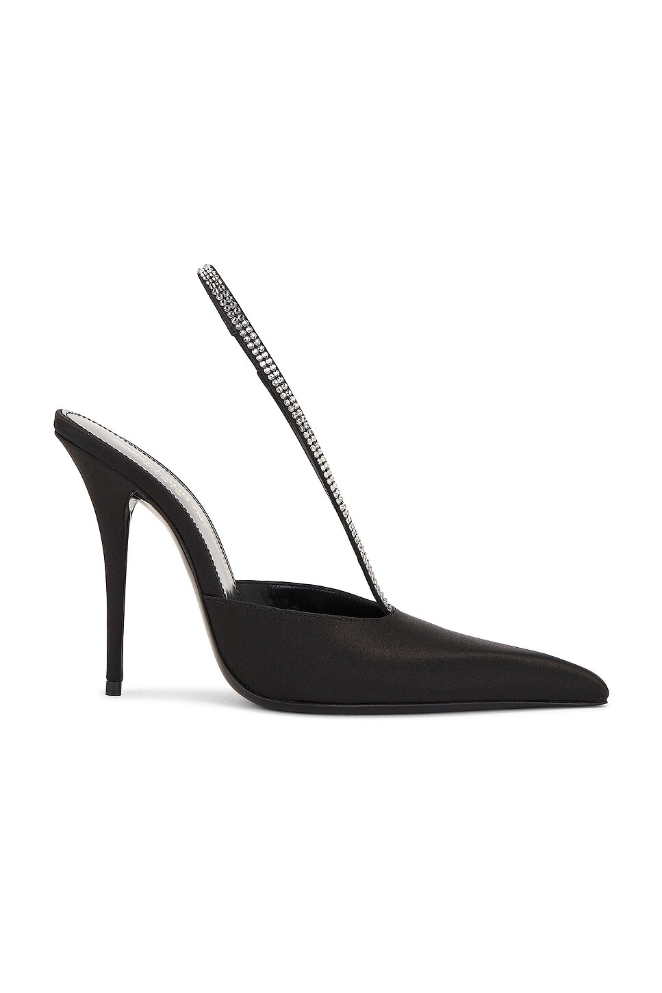 

Туфли для чачи Saint Laurent, цвет Nero & Crystal Velvet