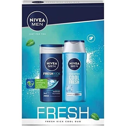 

Мужской набор Fresh Kick Duo, 2 шт. гель для душа по 250 мл и шампунь по 250 мл, Nivea
