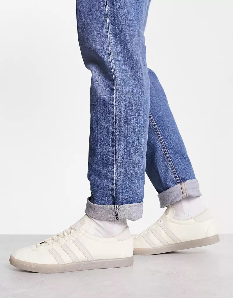 белоснежные текстильные кроссовки overcome Белоснежные кроссовки adidas Originals Gruen