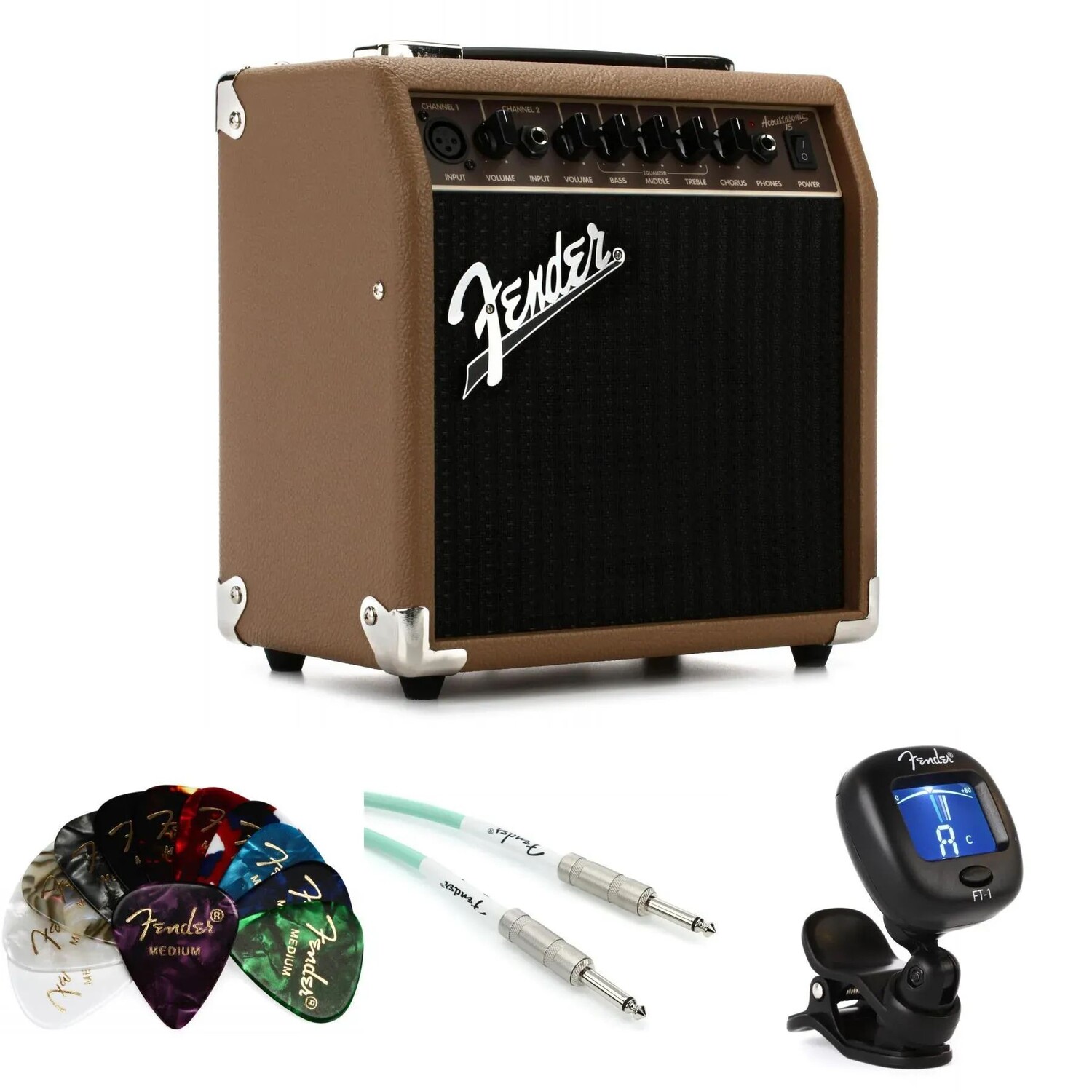 

Комплект акустического комбинированного усилителя Fender Acoustasonic 15 — 15 Вт размером 1x6 дюймов